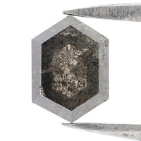Natural Loose Hexagon Diamond, Salt And Pepper Hexagon Diamond, Natural Loose Diamond, Hexagon Cut Diamond, 0.98 CT Hexagon Shape KDL2943