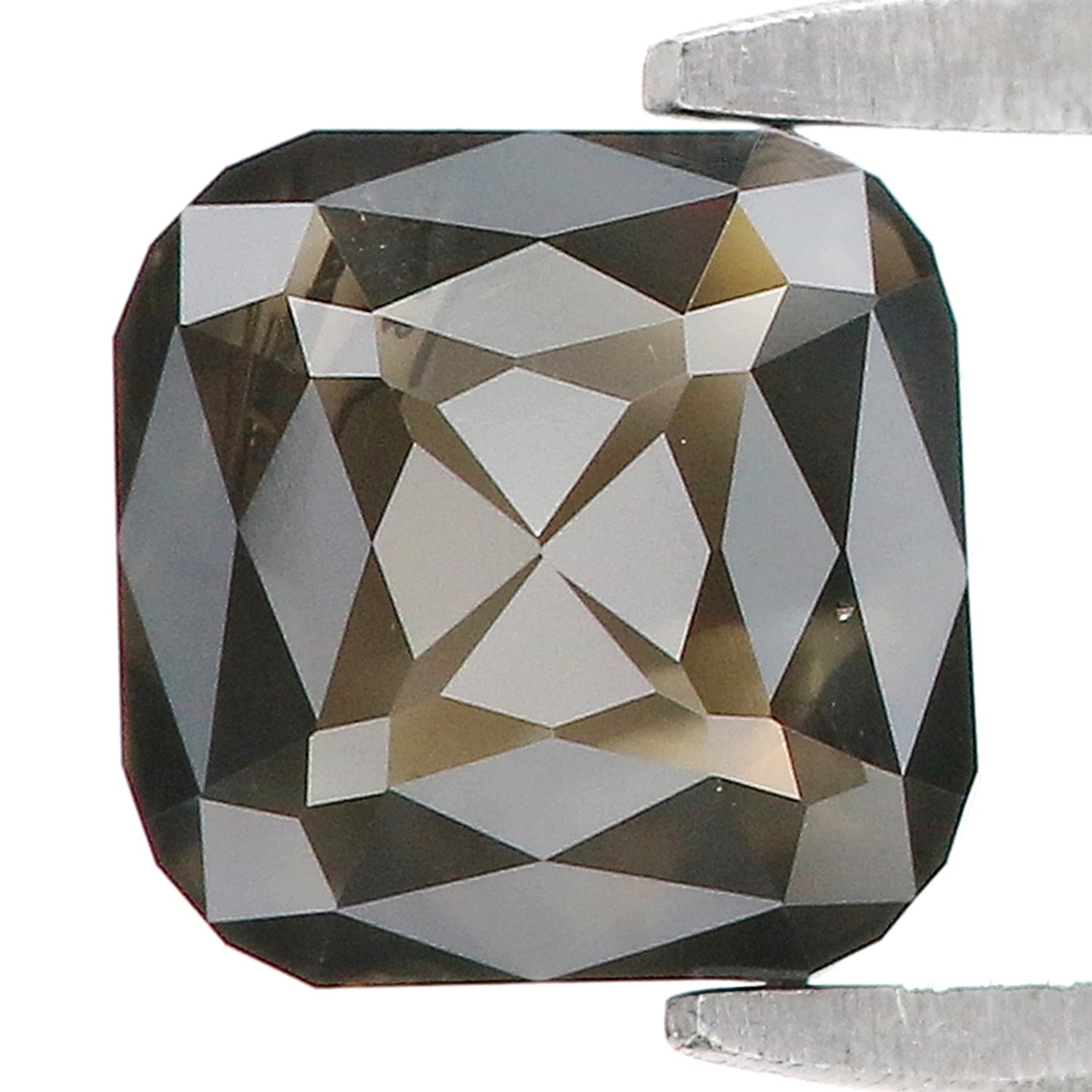 1.17 CT Natural Loose Cushion Shape Diamond Black Color Cushion Cut Diamond 5.80 MM Natural Loose Grey Color Cushion Rose Cut Diamond LQ8384