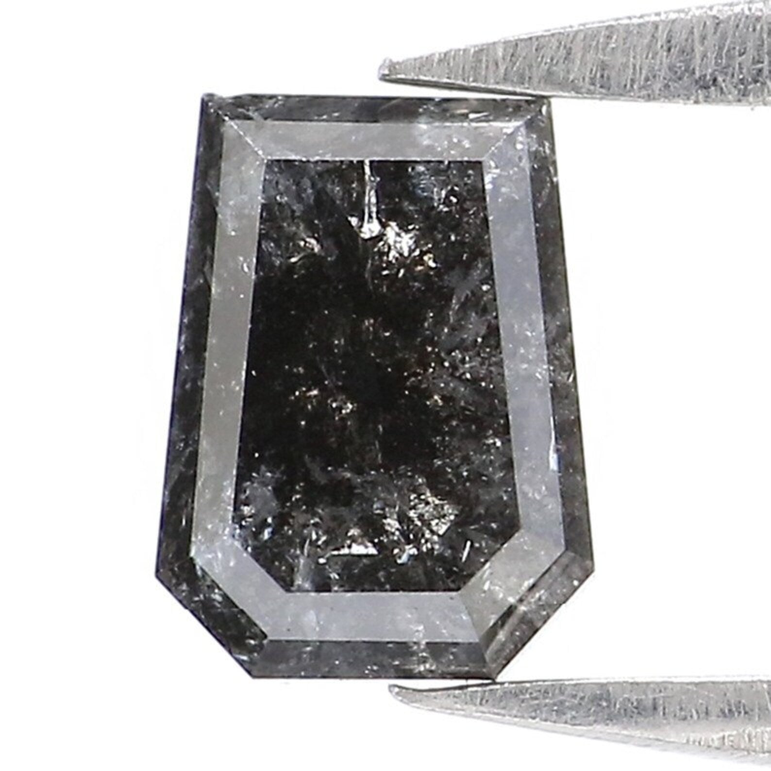 0.87 CT Natural Loose Coffin Shape Diamond Salt And Pepper Coffin Cut Diamond 6.00 MM Natural Loose Diamond Coffin Rose Cut Diamond QN8841