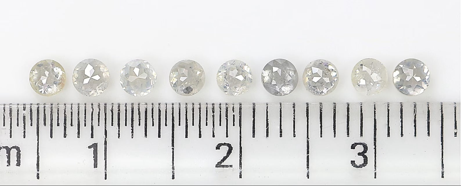 1.05 CT Natural Loose Round Rose Cut Diamond Grey Color Round Shape Diamond 2.70 MM Natural Loose Grey Color Round Rose Cut Diamond NQ2088