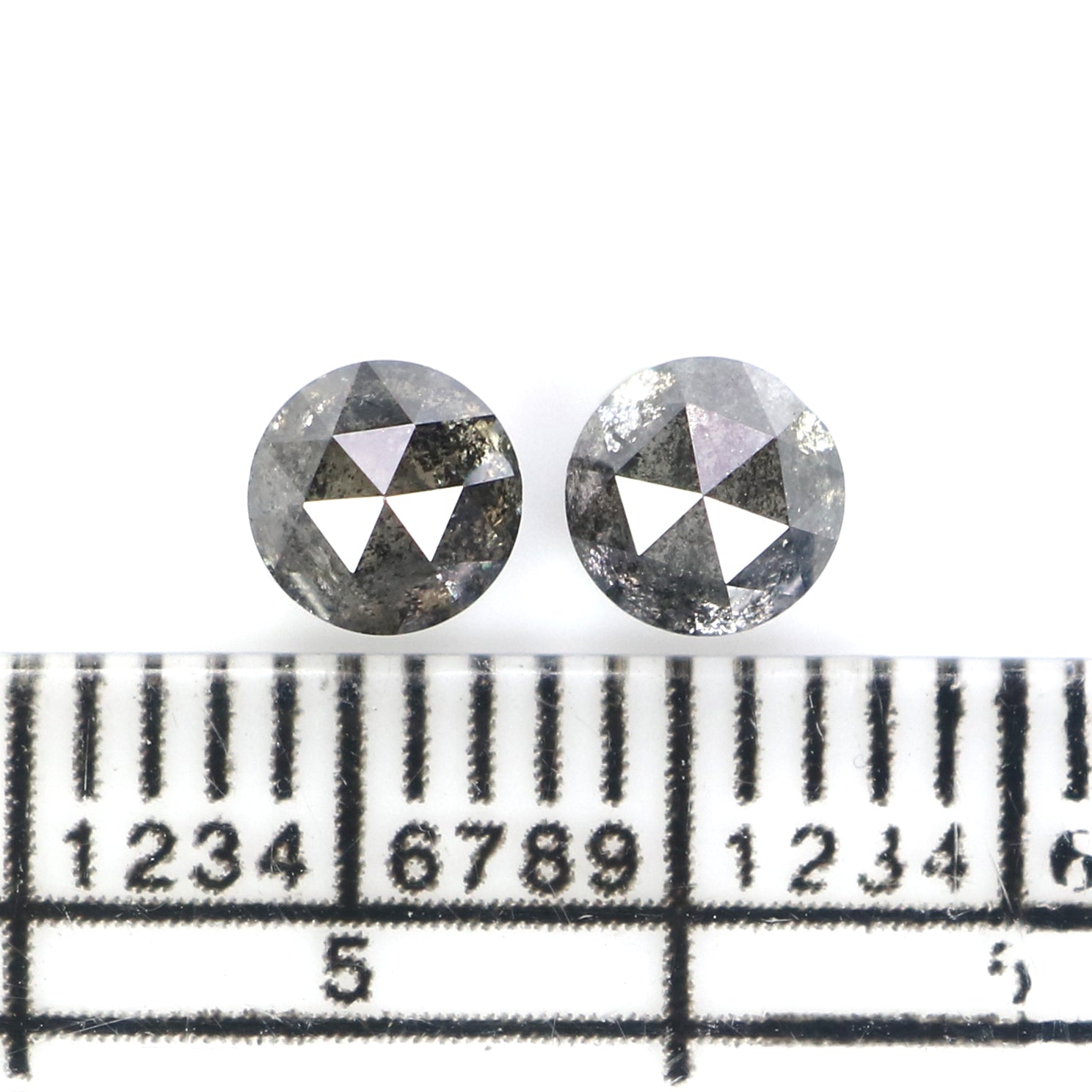 Natural Loose Round Rose Cut Diamond, Salt And Pepper Round Diamond, Natural Loose Diamond, Rose Cut Diamond, 0.83 CT Round Shape L2810