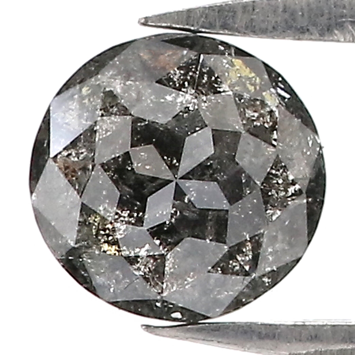 0.72 CT Natural Loose Round Rose Cut Diamond Salt And Pepper Round Shape Diamond 5.95 MM Natural Loose Diamond Round Rose Cut Diamond LQ697