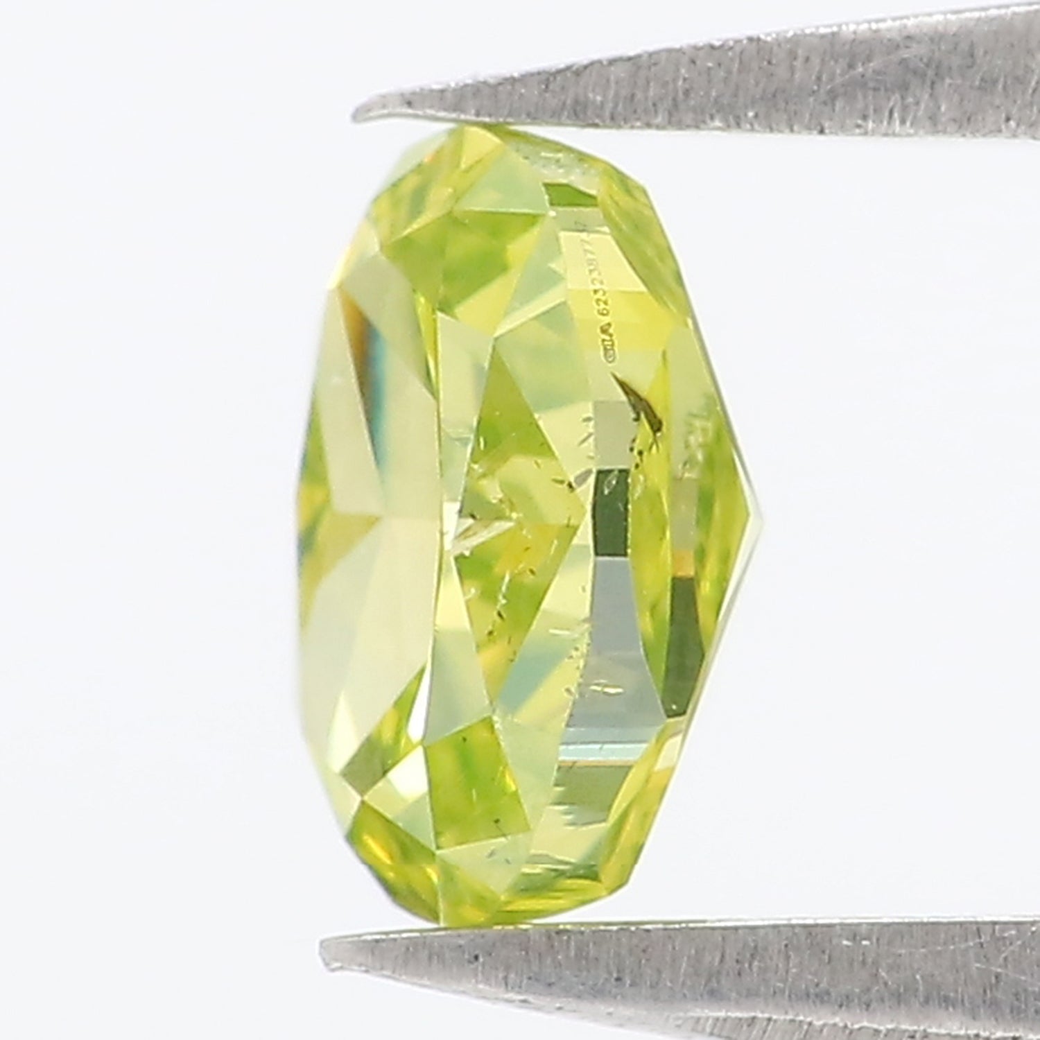 GIA Certified Natural Loose Oval Modified Brilliant Cut Diamond, Fancy Vivid Yellow Green Color Diamond, Oval Shape Diamond 0.77 CT KDL4056