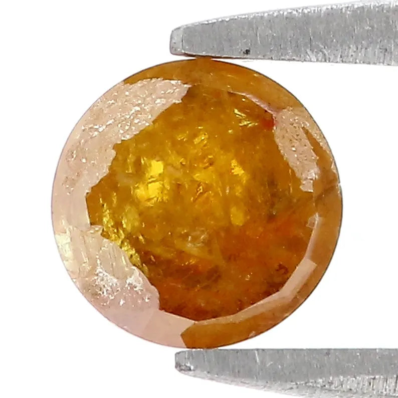 0.92 CT Natural Loose Rose Cut Diamond Dark Yellow Color Round Shape Diamond 5.70 MM Natural Loose Diamond Round Rose Cut Diamond NQ7112