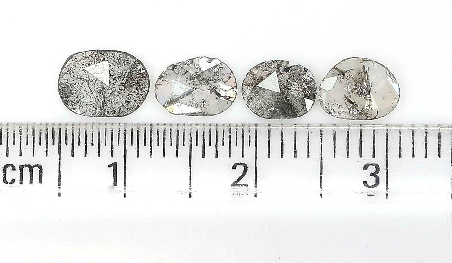 1.01 CT Natural Loose Slice Cut Diamond Salt And Pepper Uncut Diamond 7.00 MM Natural Black Grey Color Diamond Irregular Cut Diamond LQ3301