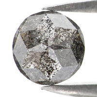 Natural Loose Round Rose Cut Diamond, Salt And Pepper Round Diamond, Natural Loose Diamond, Rose Cut Diamond, 0.97 CT Round Shape L2957