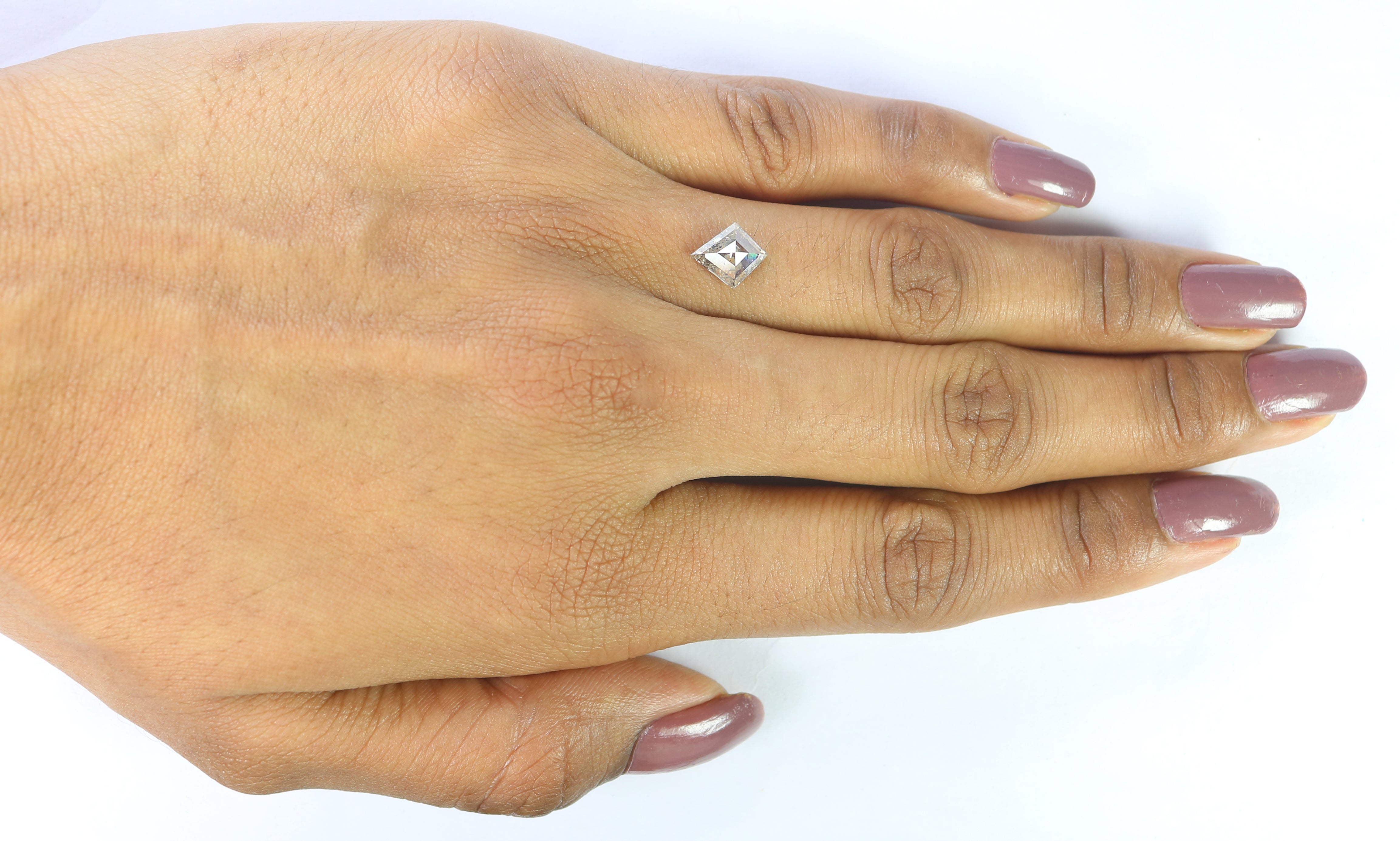 1.07 Ct Natural Loose Kite Shape Diamond Gray Brown Color Kite Shape Diamond 8.60 MM Natural Loose Diamond Kite Rose Cut Diamond QK2176