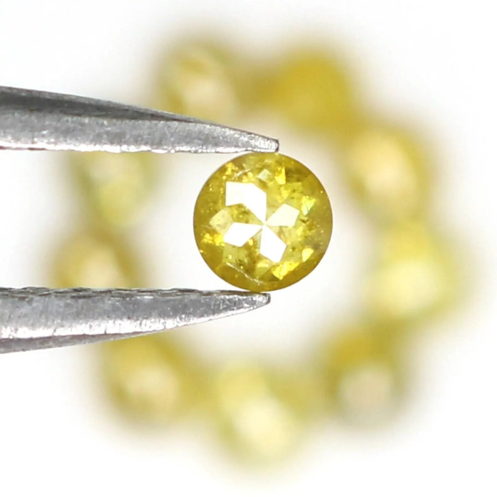 0.94 CT Natural Loose Round Shape Diamond Yellow Color Round Cut Diamond 2.50 MM Natural Diamond Yellow Color Round Rose Cut Diamond NQ393