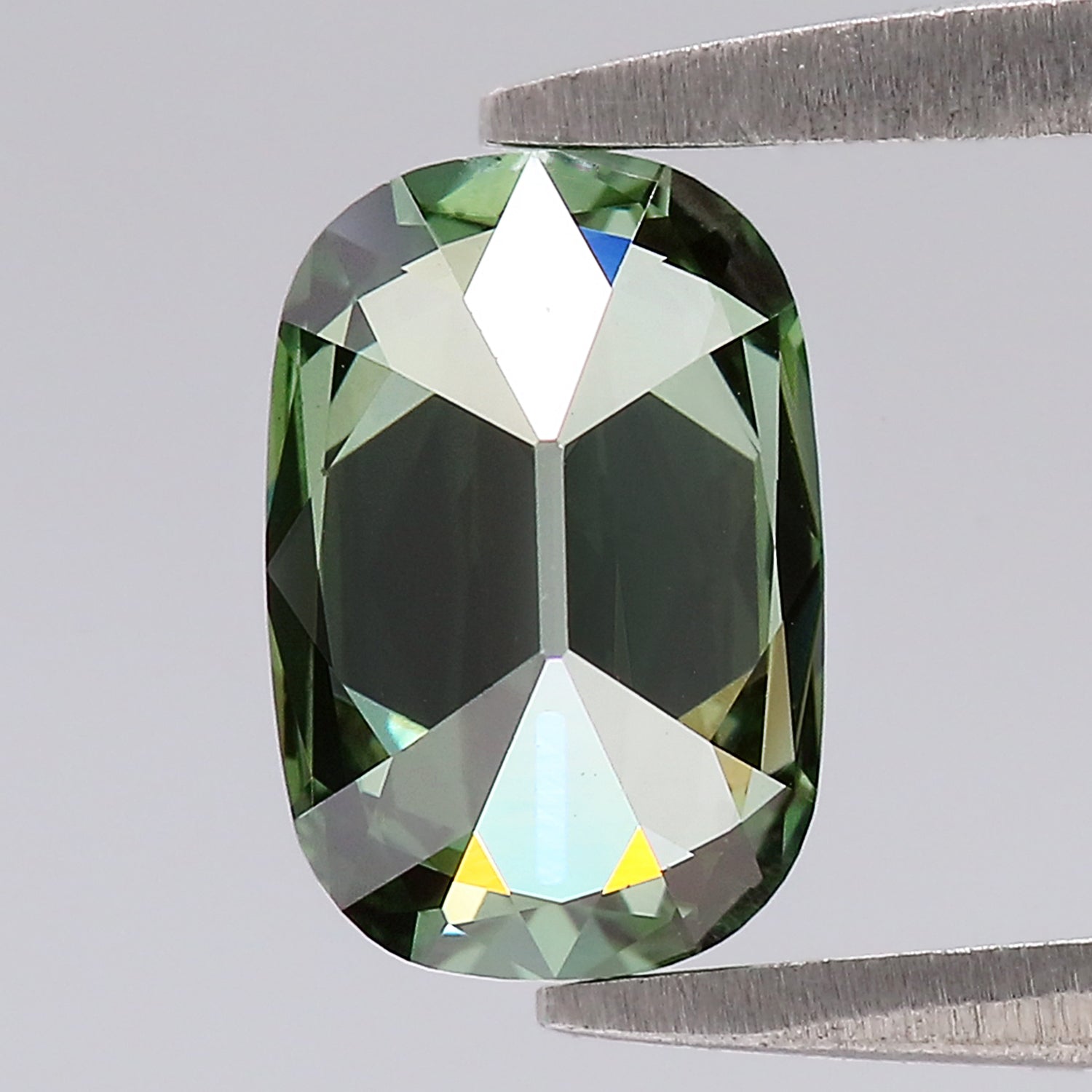 1.08 CT IGI Certified Cushion Old European Cut Diamond Fancy Vivid Green Color VS1 Clarity Lab Grown Diamond Lab Created Lab Diamond L3666