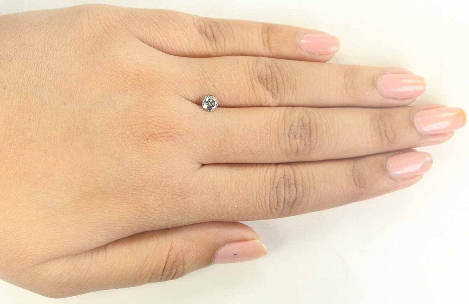 0.45 CT Natural Loose Round Shape Diamond Salt And Pepper Round Diamond 4.80 MM Natural Black Gray Color Round Brilliant Cut Diamond NQ810