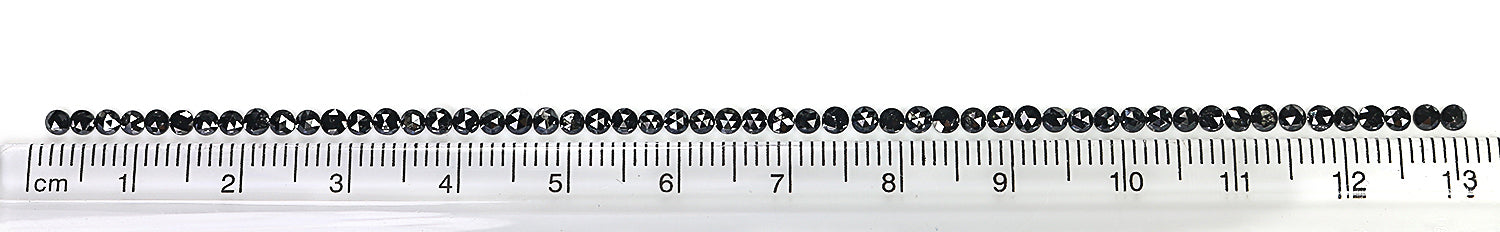 3.39 CT Natural Loose Round Rose Cut Diamond Black Color Round Shape Diamond 2.30 MM Natural Loose Black Color Round Rose Cut Diamond LQ1799