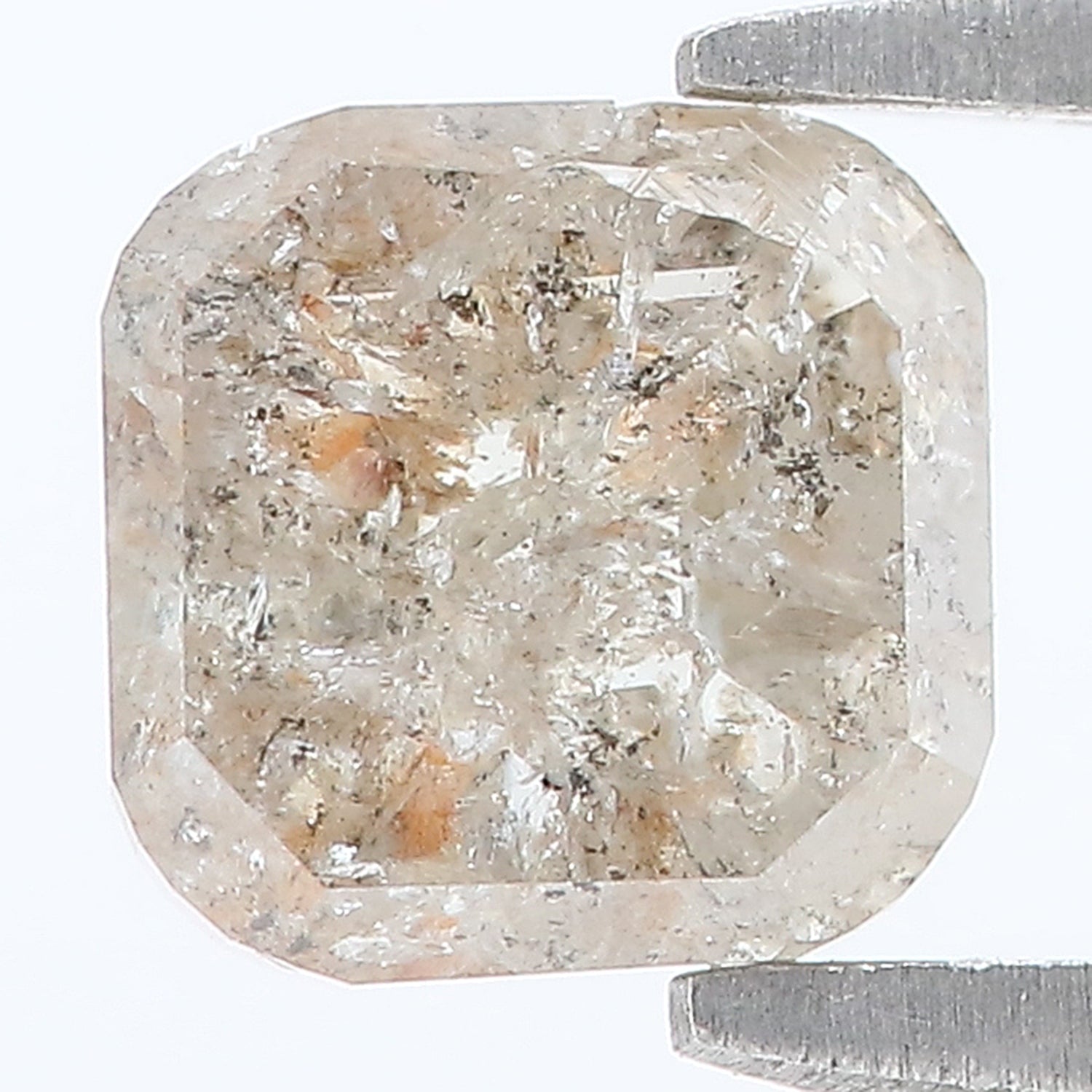 1.06 CT Natural Loose Cushion Shape Diamond Grey Color Cushion Diamond 5.60 MM Natural Diamond Grey Color Cushion Rose Cut Diamond N8725