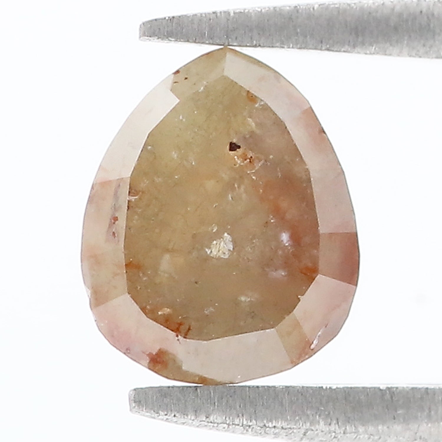 1.28 CT Natural Loose Pear Shape Diamond Brown Color Pear Cut Diamond 7.50 MM Natural Loose Grey Color Diamond Pear Rose Cut Diamond LQ6718