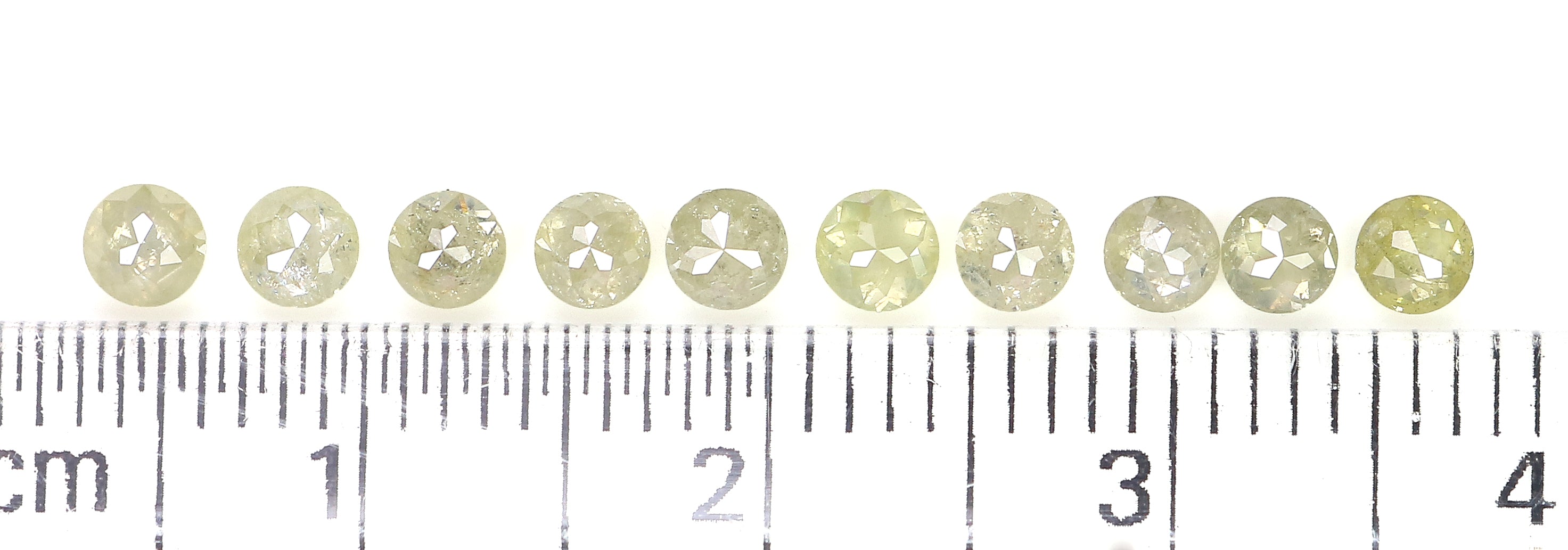 1.32 CT Natural Loose Round Rose Cut Diamond Grey Color Round Shape Diamond 2.90 MM Natural Loose Yellow Color Round Rose Cut Diamond LQ9253