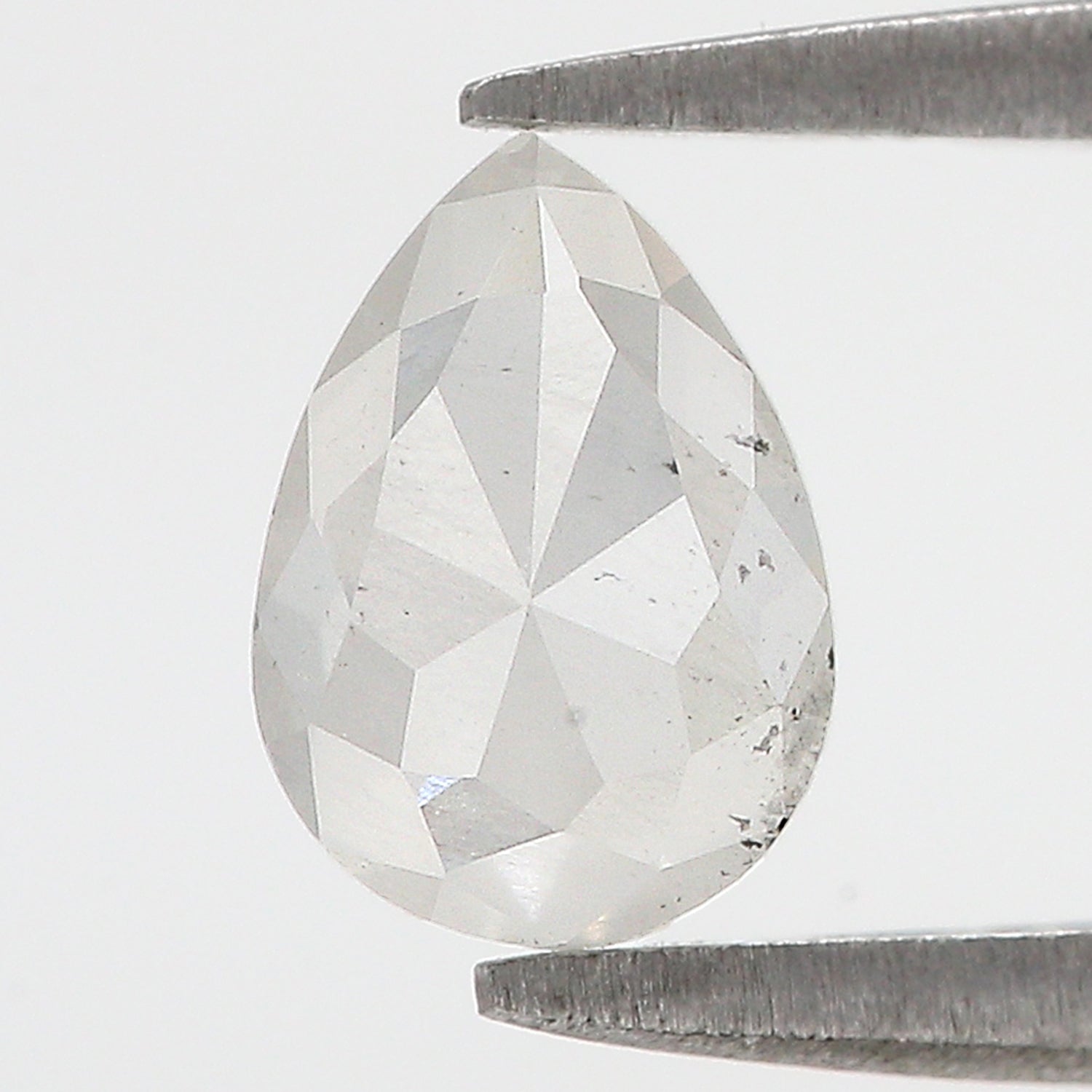 1.27 CT Natural Loose Pear Shape Diamond Grey Color Pear Cut Diamond 7.75 MM Natural Loose Salt And Pepper Pear Rose Cut Diamond LQ3318