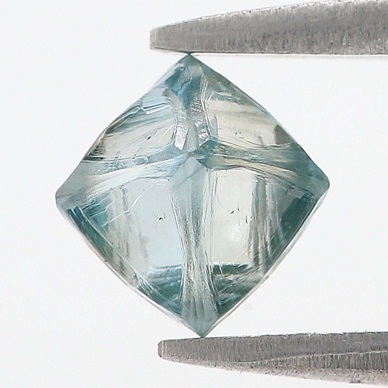 1.36 CT Natural Loose Rough Shape Diamond Blue Color Rough Uncut Diamond 6.80 MM Natural Loose Blue Color Rough Irregular Cut Diamond L3498