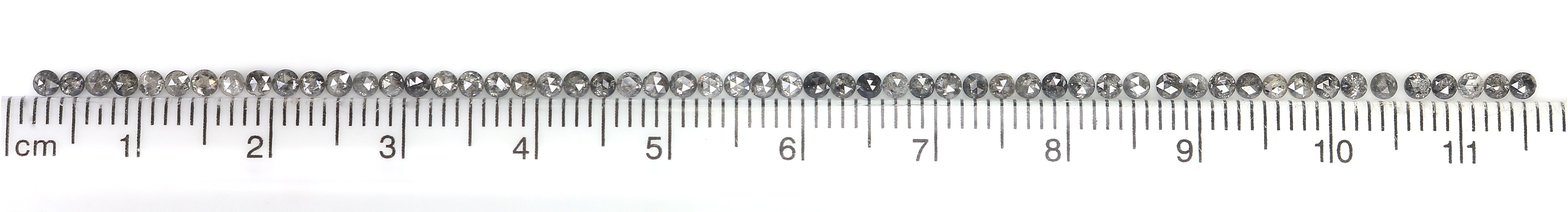 2.00 Ct Natural Loose Round Cut Diamond Salt And Pepper Diamond 1.90 MM Natural Loose Diamond Black Grey Color Round Rose Cut Diamond LQ3034