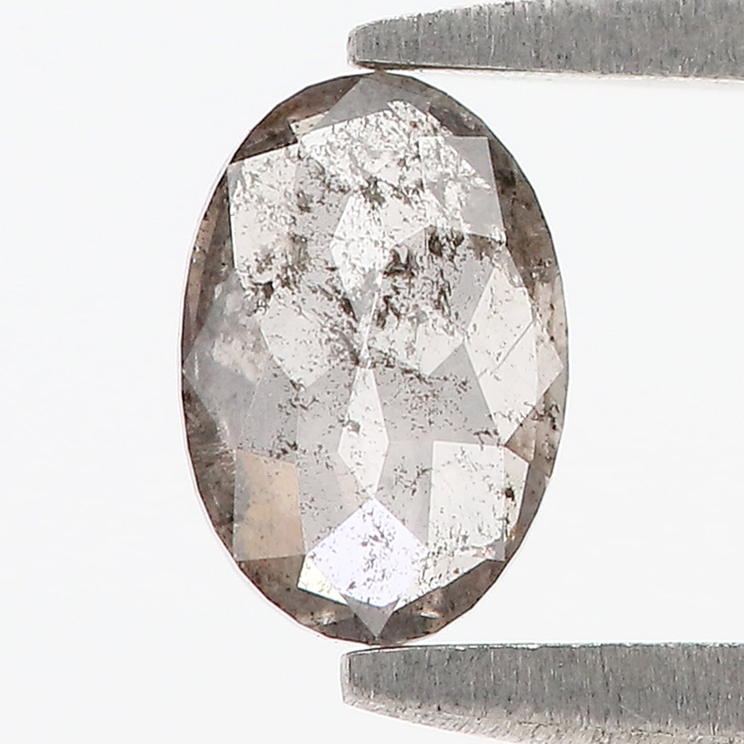 0.40 CT Natural Loose Oval Shape Diamond Salt And Pepper Oval Cut Diamond 5.85 MM Natural Loose Black Grey Color Oval Rose Cut Diamond LQ244