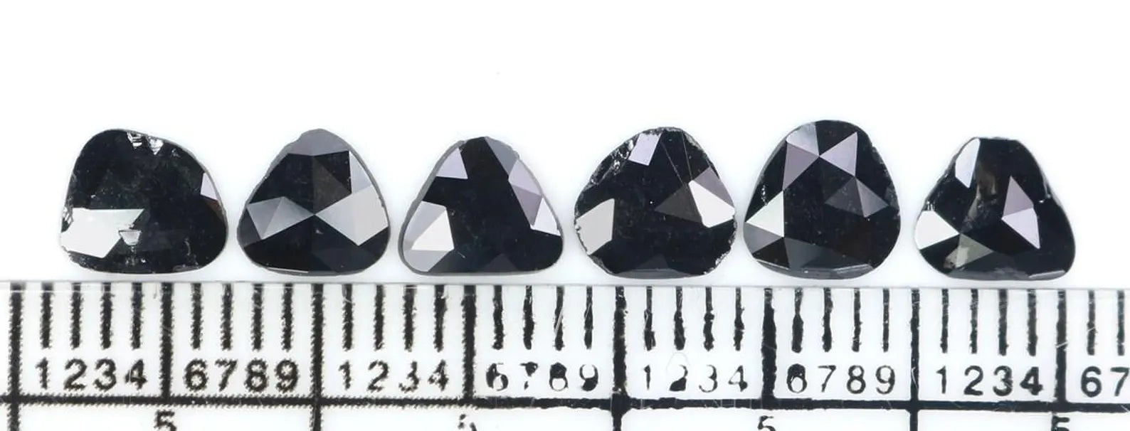 1.44 CT Natural Loose Slice Shape Diamond Black Color Irregular Cut Diamond 5.50 MM Natural Loose Black Color Slice Rose Cut Diamond NQ2189