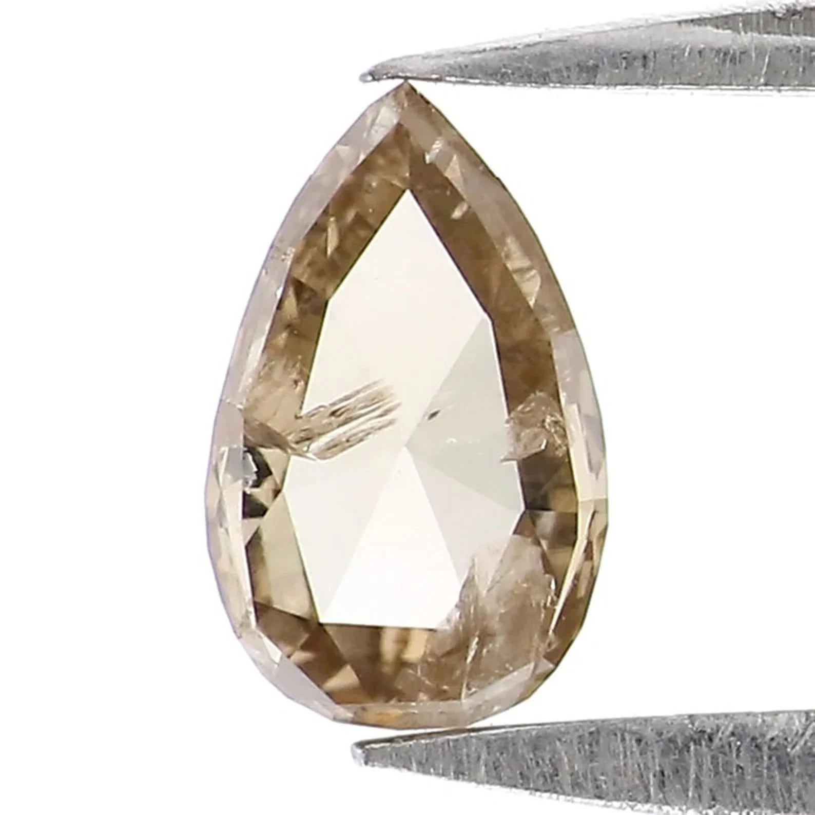 0.33 CT Natural Loose Pear Shape Diamond Brown Color Pear Cut Diamond 6.10 MM Natural Loose Diamond Brown Color Pear Rose Cut Diamond NQ6996