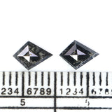 Natural Loose Kite Diamond, Salt And Pepper Kite Diamond, Natural Loose Diamond, Kite Rose Cut Diamond, Kite Cut, 0.66 CT Kite Shape KDL2801