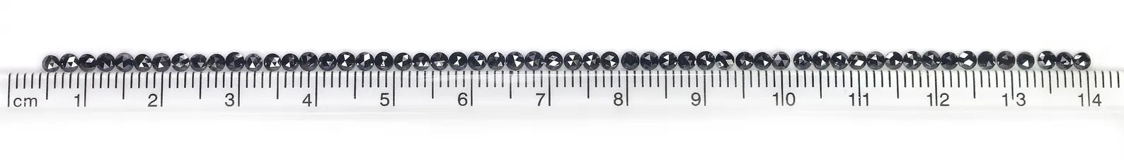 3.15 CT Natural Loose Round Shape Diamond Black Color Round Diamond 2.30 MM Natural Loose Diamond Black Color Round Rose Cut Diamond NQ1779