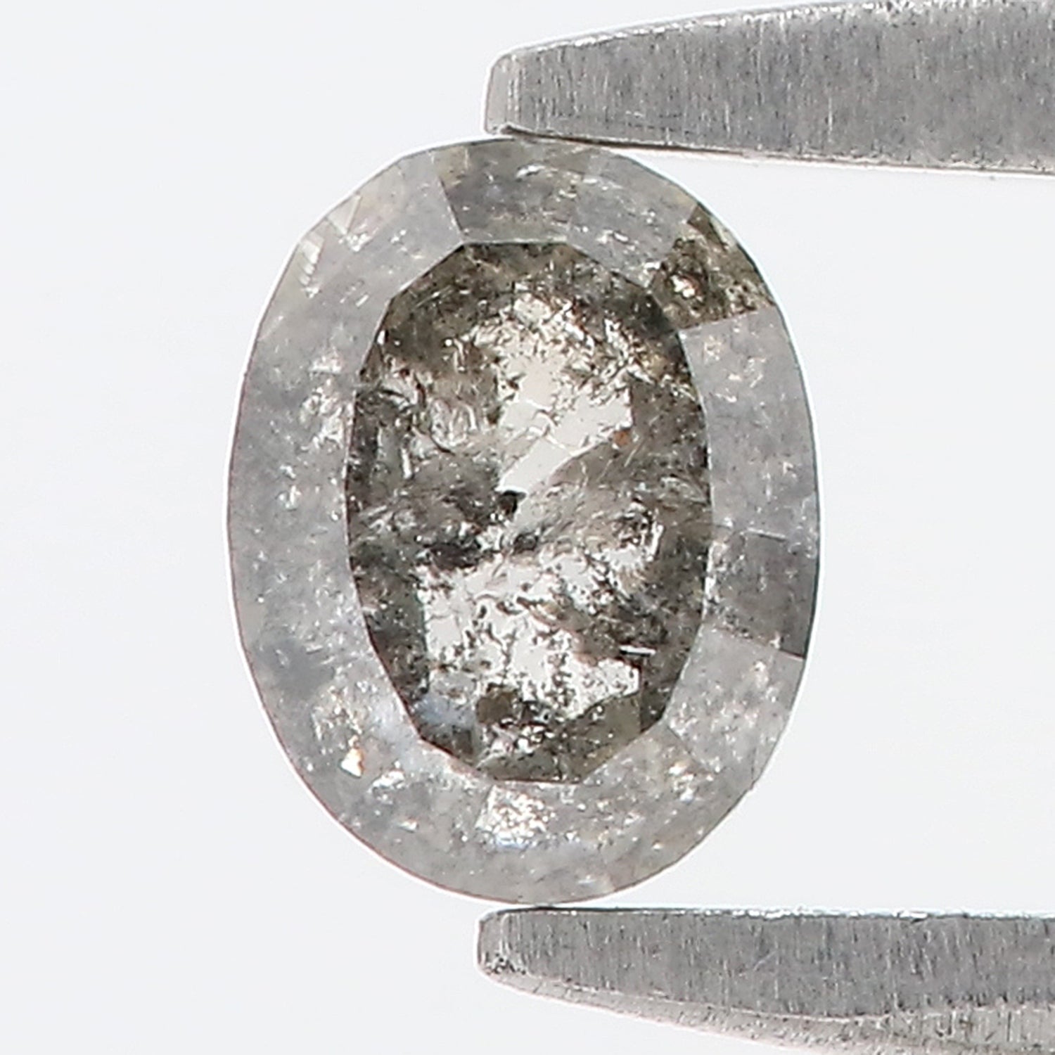 0.36 Ct Natural Loose Oval Shape Diamond Salt And Pepper Oval Cut Diamond 4.70 MM Natural Loose Black Gray Color Oval Rose Cut Diamond LQ435