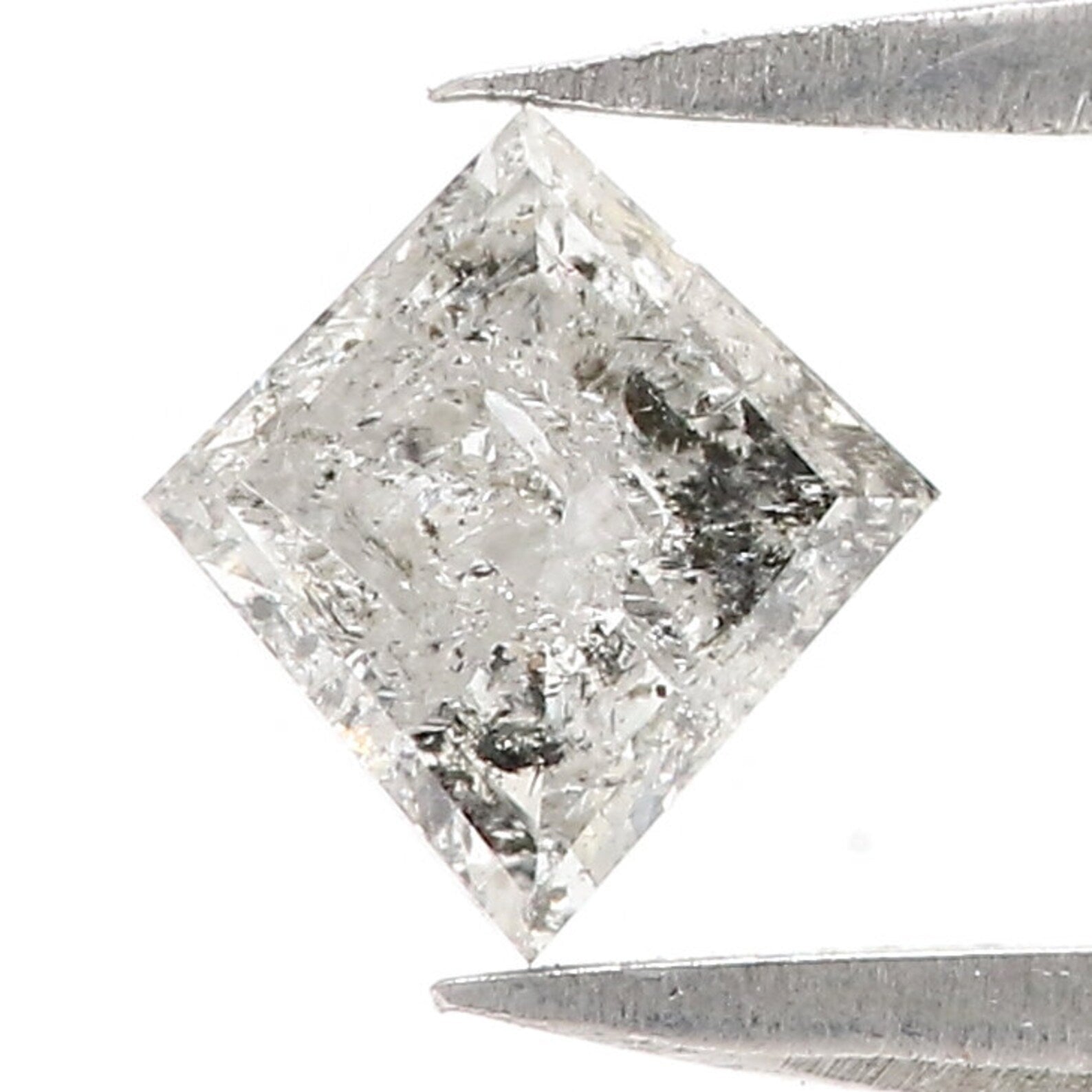 0.48 CT Natural Loose Kite Shape Diamond Salt And Pepper Kite Shape Diamond 6.25 MM Natural Black Grey Color Kite Rose Cut Diamond NQ2495