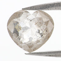 Natural Loose Heart Cut Diamond, Grey Color Heart Diamond, Natural Loose Diamond, Heart Rose Cut Diamond 1.39 CT Heart Shape Diamond KDL6196