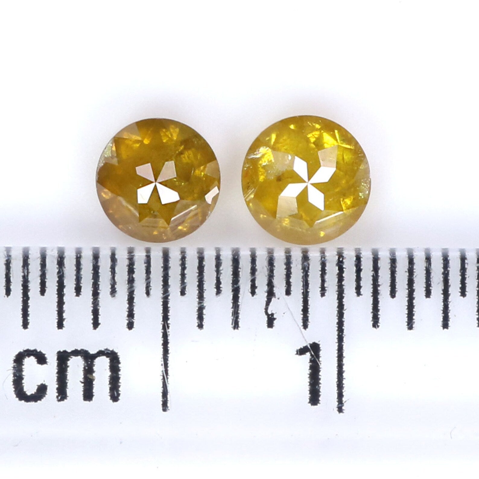 Natural Loose Rose Cut Coffee Yellow Color Diamond 0.48 CT 3.60 MM Round Rose Cut Shape Diamond N6520