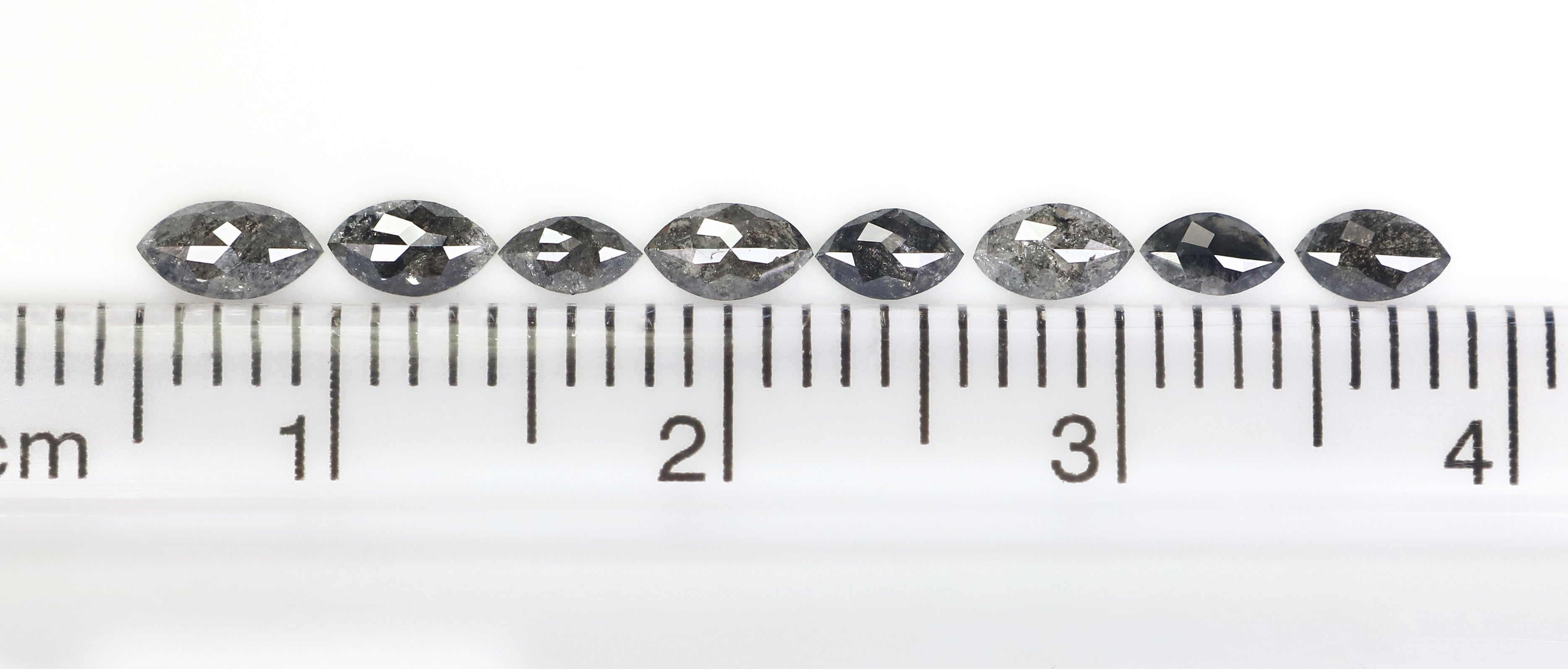 0.71 CT Natural Loose Marquise Shape Diamond Salt And Pepper Marquise Diamond 4.80 MM Natural Black Grey Marquise Rose Cut Diamond NQ2272