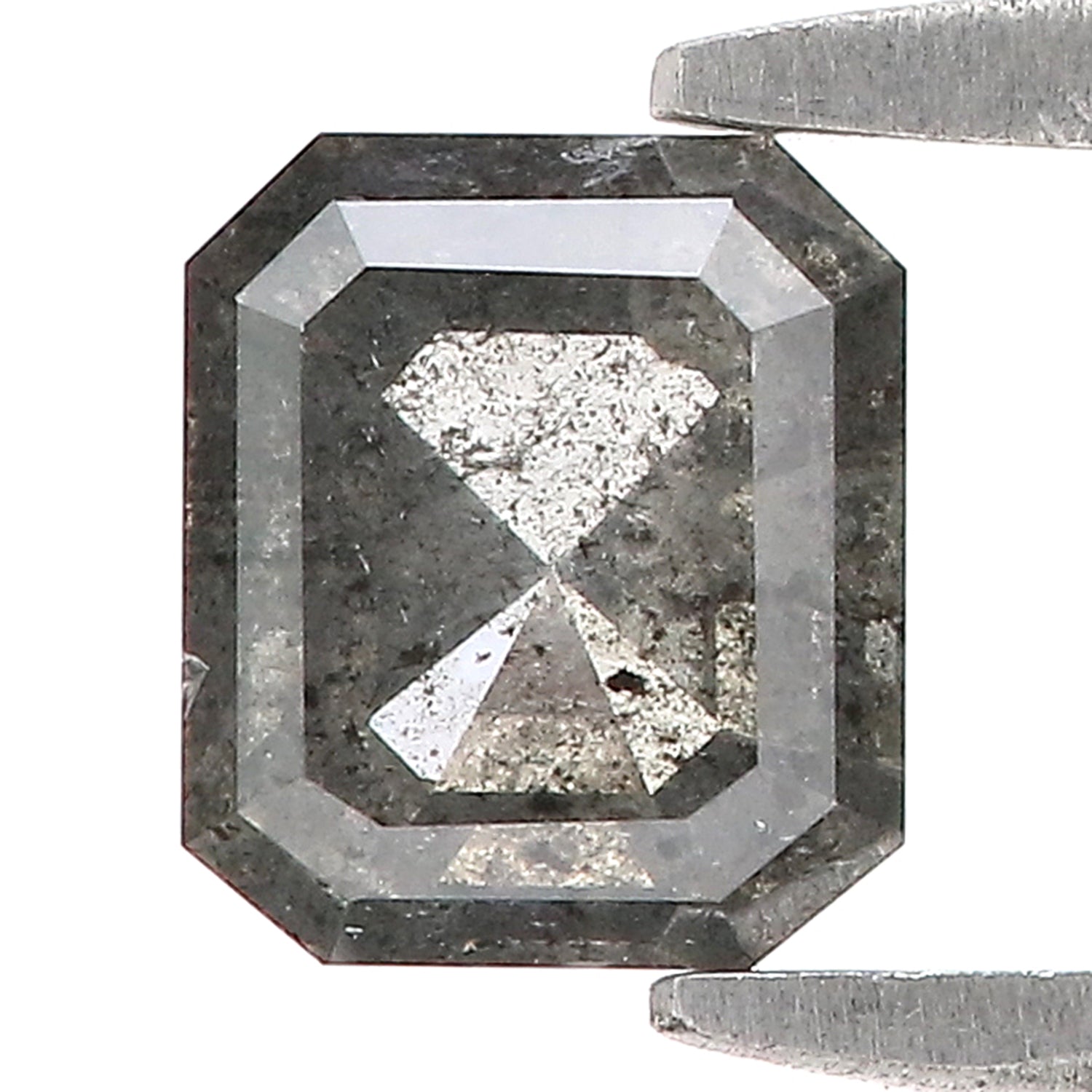 0.81 CT Natural Loose Emerald Diamond Salt And Pepper Diamond Natural Loose Diamond 5.70 MM Emerald Rose Cut Diamond Emerald Shape LQ8669