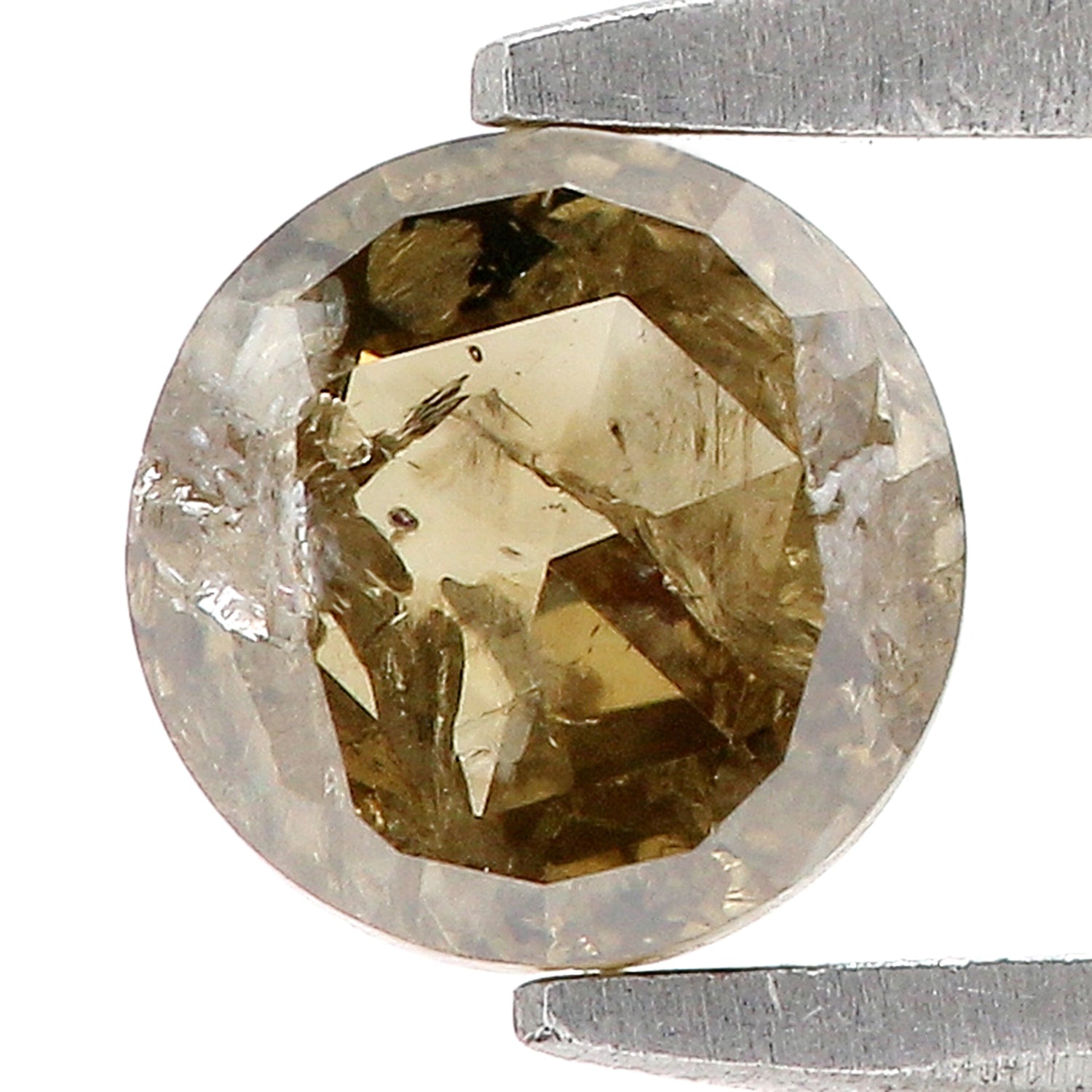 0.72 CT Natural Loose Round Shape Diamond Green Color Round Cut Diamond 5.10 MM Natural Diamond Brown Color Round Rose Cut Diamond NQ1513