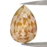 Natural Loose Pear Diamond, Brown Color Pear Cut Diamond, Natural Loose Diamond, Pear Rose Cut Diamond, 1.26 CT Pear Shape Diamond KDL2848