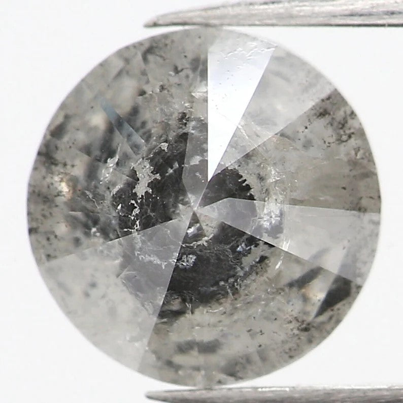 0.95 Ct Natural Loose Round Shape Diamond Grey Color Round Cut Diamond 6.20 MM Natural Loose Diamond Grey Round Brilliant Cut Diamond NQ1054