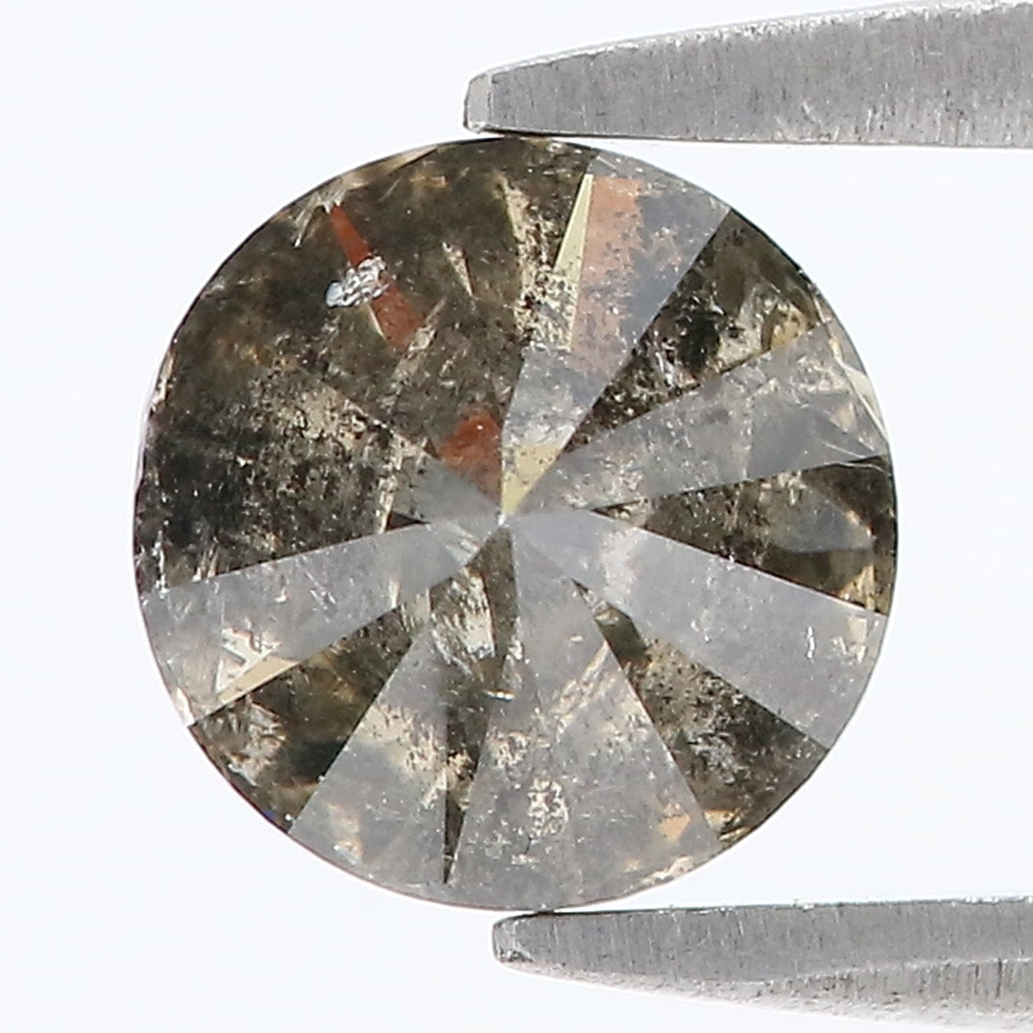 1.48 CT Natural Loose Round Shape Diamond Salt And Pepper Round Cut Diamond 6.70 MM Natural Loose Diamond Round Brilliant Cut Diamond LQ8699