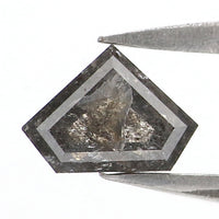 Natural Loose Shield Diamond, Salt And Pepper Shield Diamond, Natural Loose Diamond, Shield Rose Cut Diamond, 0.47 CT Shield Shape KR2707