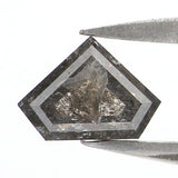 Natural Loose Shield Diamond, Salt And Pepper Shield Diamond, Natural Loose Diamond, Shield Rose Cut Diamond, 0.47 CT Shield Shape KR2707