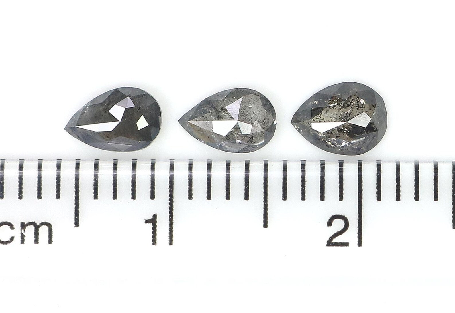0.70 CT Natural Loose Pear Shape Diamond Salt And Pepper Pear Cut Diamond 5.15 MM Natural Loose Diamond Pear Shape Rose Cut Diamond NQ1861