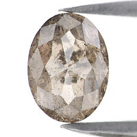 Natural Loose Oval Diamond, Light Brown Color Oval Diamond, Natural Loose Diamond, Oval Rose Cut Diamond, 1.87 CT Oval Shape Diamond L2960