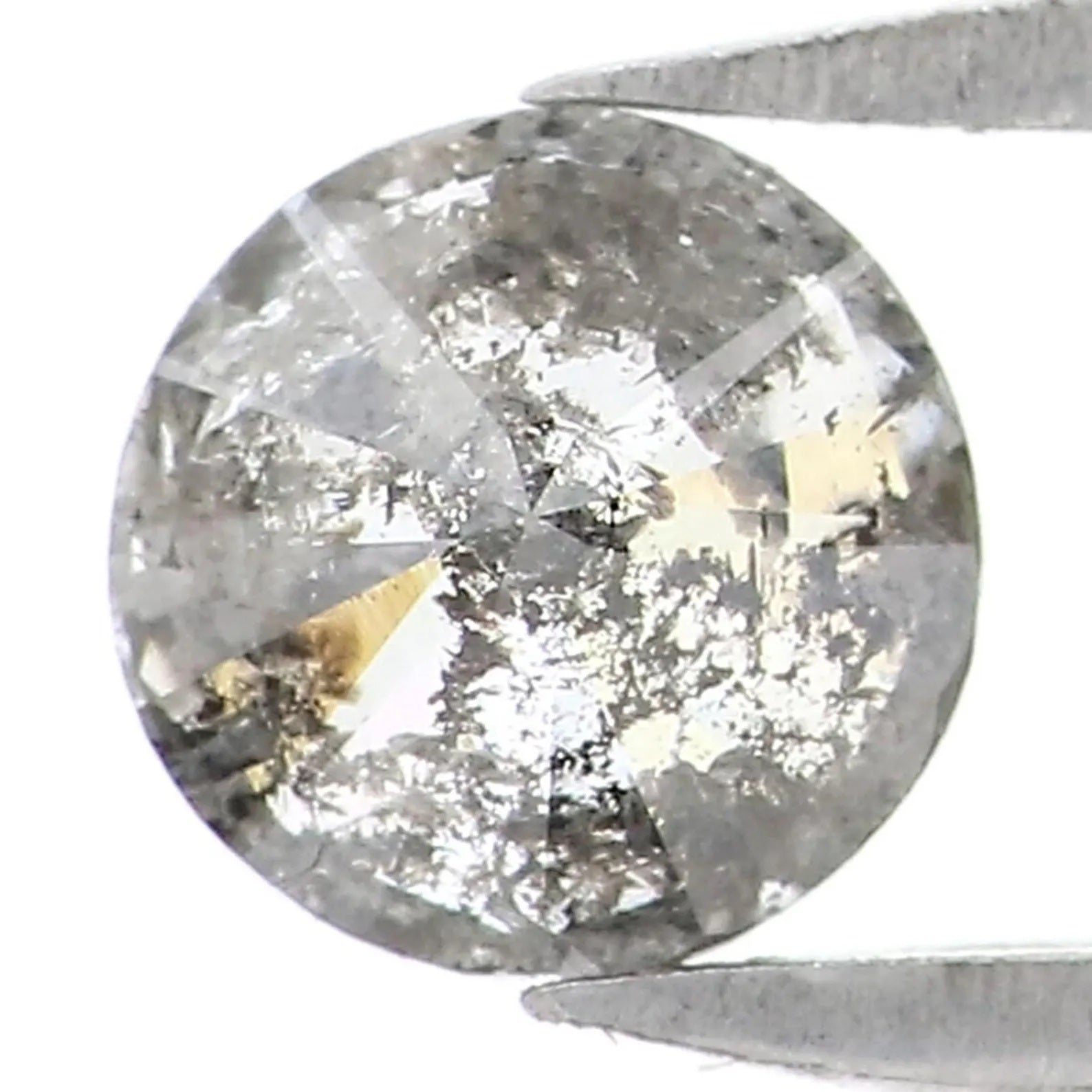 0.42 CT Natural Loose Round Shape Diamond Salt And Pepper Round Diamond 5.00 MM Natural Black Grey Color Round Brilliant Cut Diamond NQ9521