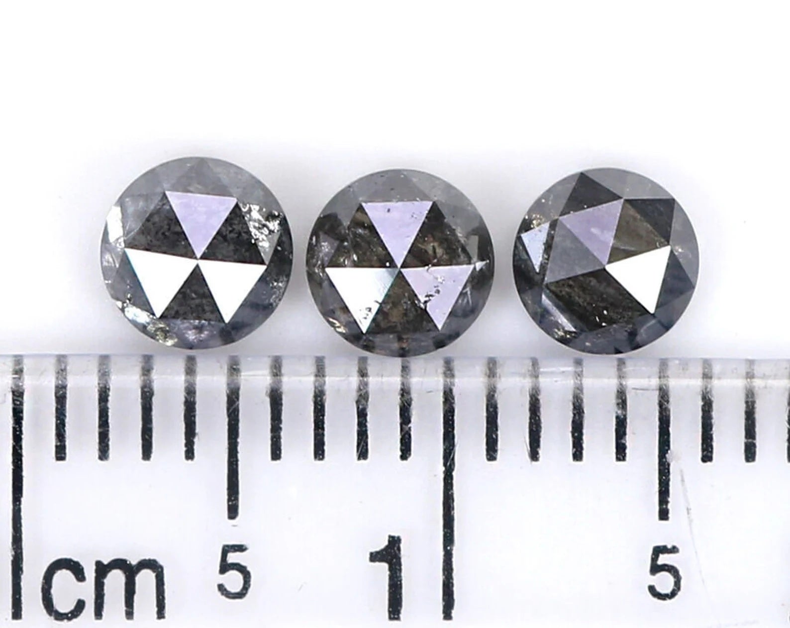 1.21 CT Natural Loose Round Shape Diamond Salt And Pepper Diamond 4.30 MM Natural Diamond Black Grey Color Round Rose Cut Diamond NQ7319