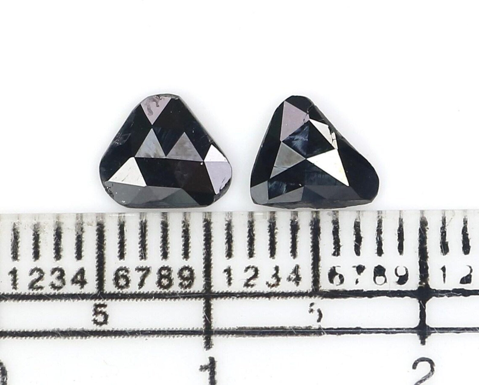 0.77 CT Natural Loose Slice Shape Diamond Black Color Irregular Diamond 6.00 MM Natural Diamond Black Color Slice Rose Cut Diamond NQ2432