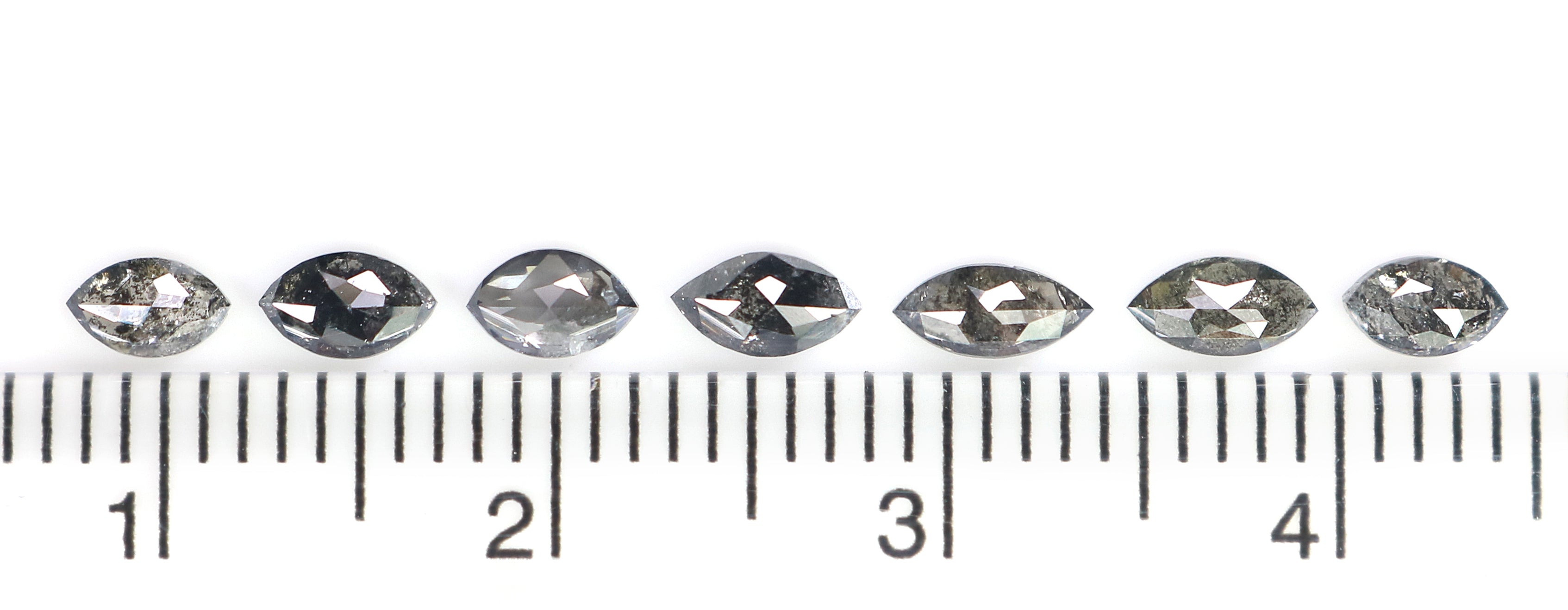 0.94 CT Natural Loose Marquise Shape Diamond Salt And Pepper Marquise Cut Diamond 4.40 MM Natural Black Grey Color Marquise Diamond L2669