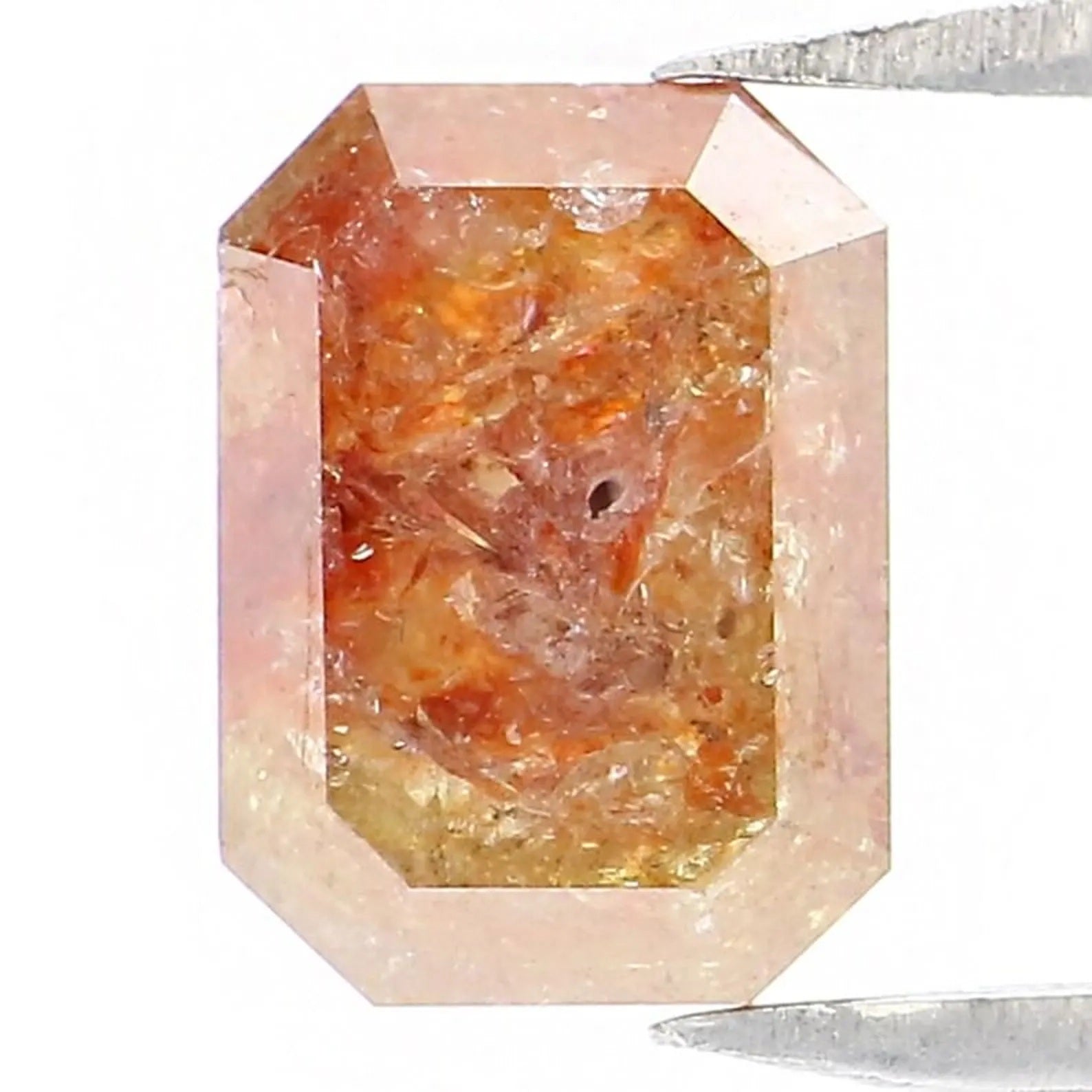 1.33 Ct Natural Loose Emerald Shape Diamond Brown Color Emerald Diamond 7.00 MM Natural Loose Brown Color Emerald Rose Cut Diamond NQ587