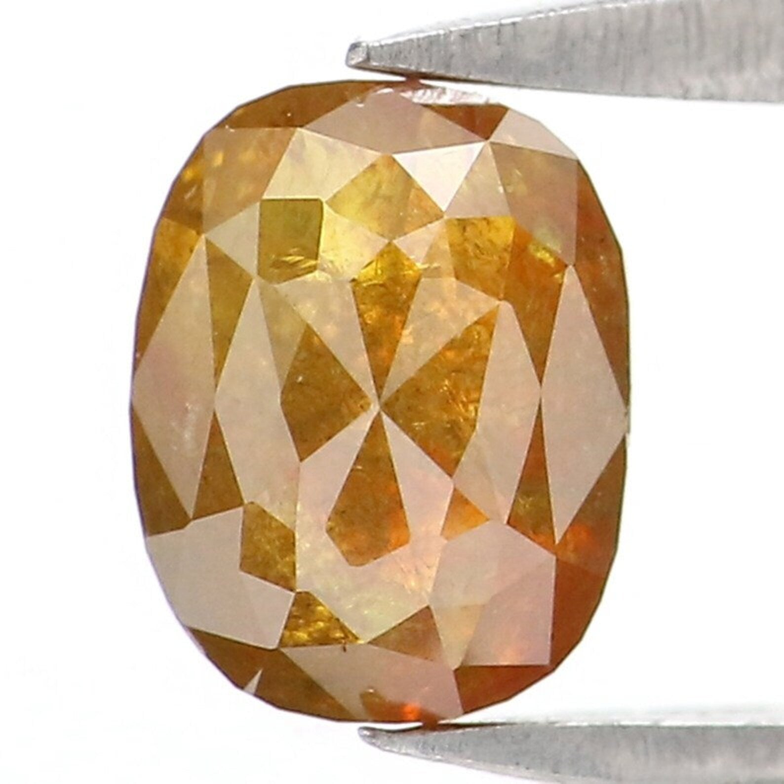 0.73 CT Natural Loose Oval Shape Diamond Yellow Color Oval Cut Diamond 5.85 MM Natural Diamond Yellow Color Oval Rose Cut Diamond NQ2370