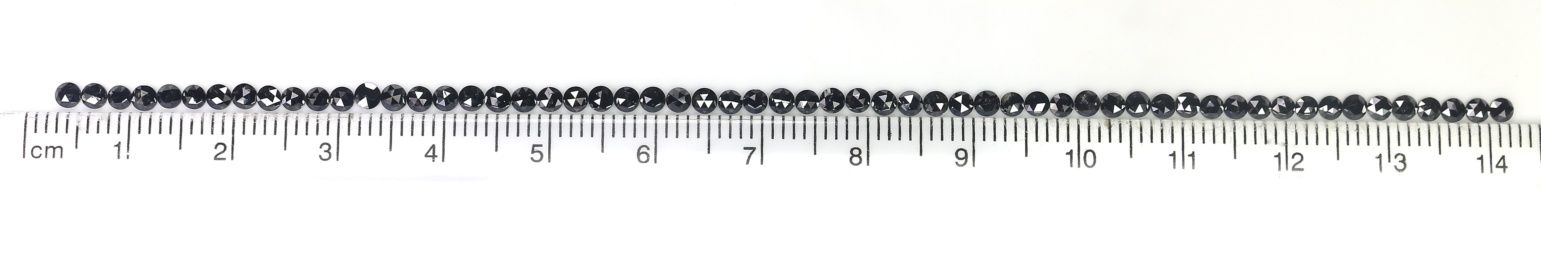 3.27 CT Natural Loose Round Rose Cut Diamond Black Color Round Shape Diamond 2.30 MM Natural Loose Black Color Round Rose Cut Diamond KQ2458