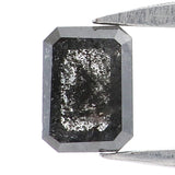 Natural Loose Emerald Diamond, Salt And Pepper Emerald Diamond, Natural Loose Diamond, Emerald Rose Cut Diamond 0.38 CT Emerald Shape KDK180