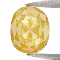 Natural Loose Oval Diamond, Yellow Color Oval Diamond, Natural Loose Diamond, Oval Rose Cut Diamond, 0.71 CT Oval Shape Diamond KDK2678