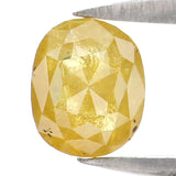 Natural Loose Oval Diamond, Yellow Color Oval Diamond, Natural Loose Diamond, Oval Rose Cut Diamond, 0.71 CT Oval Shape Diamond KDK2678
